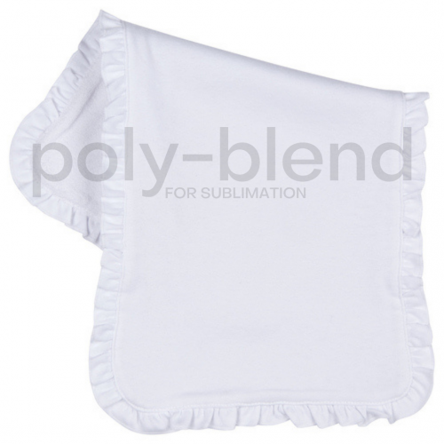 *Sublimation Blanks* Blank Infant Burp Cloth - Ruffle - Poly Blend